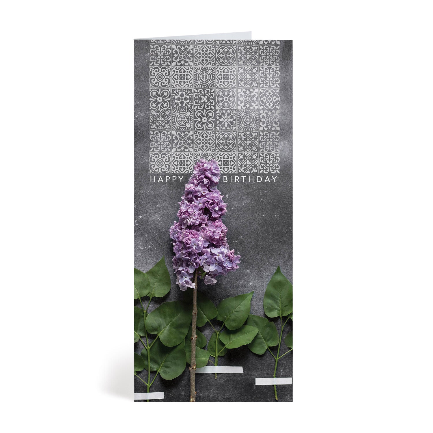 Deconstructed Lilac Birthday Greeting Card