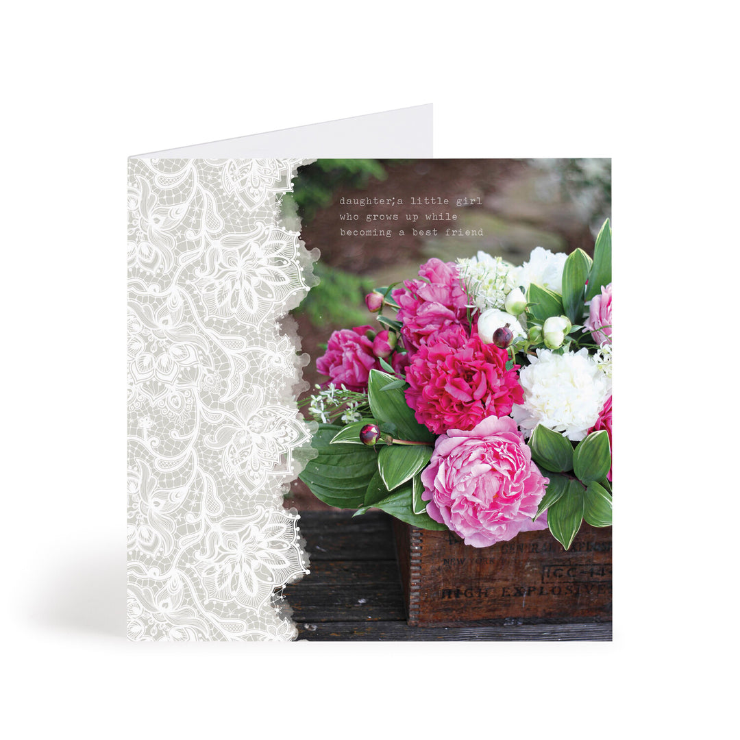 Boxed Flowers Birthday Greeting Card