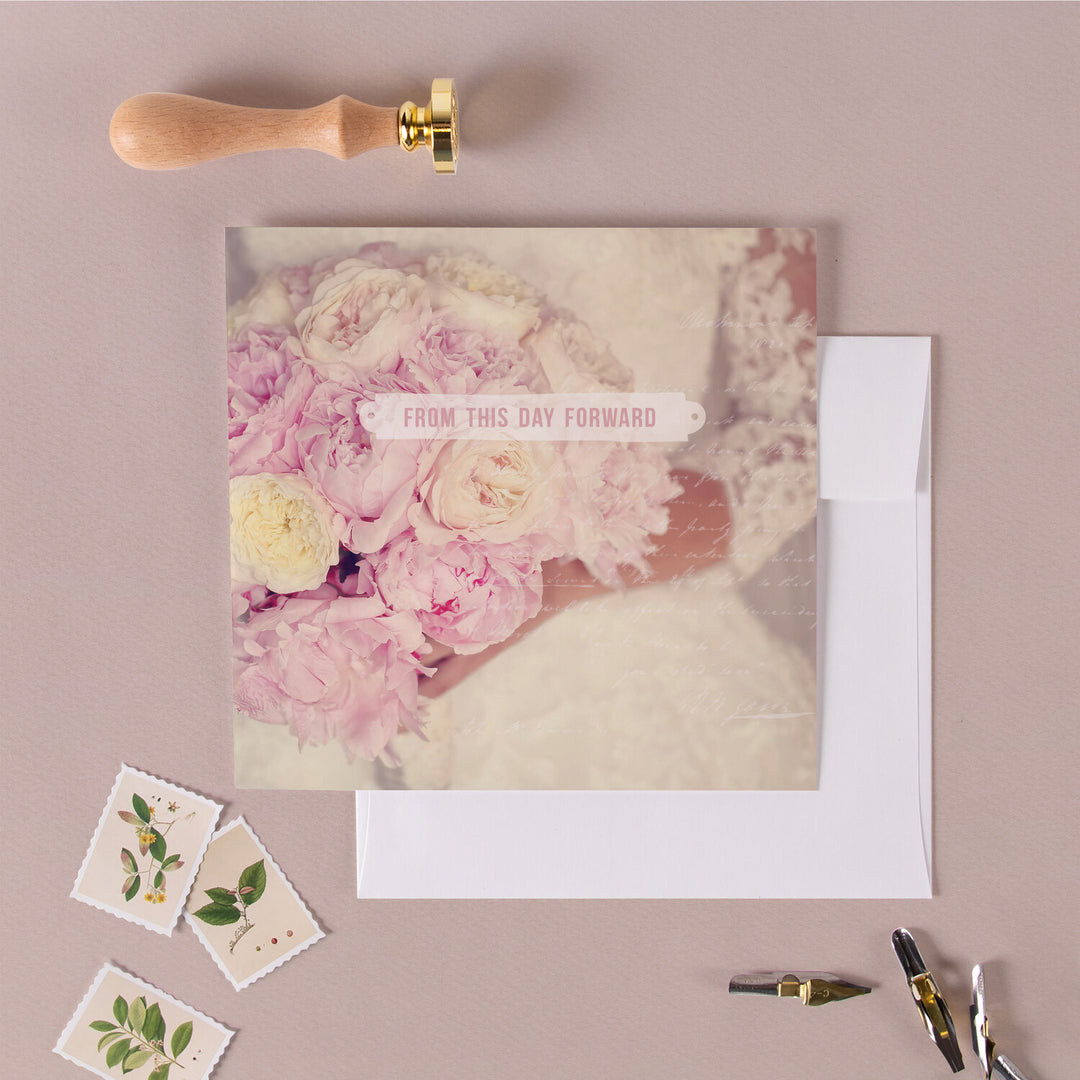Dainty Lace Wedding Greeting Card