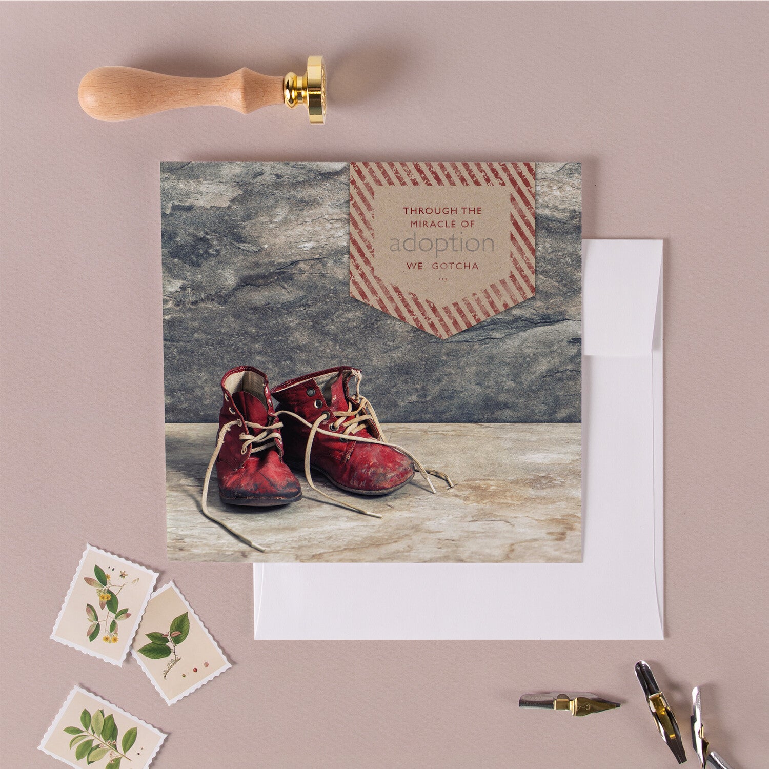 Red Shoes Adoption Greeting Card