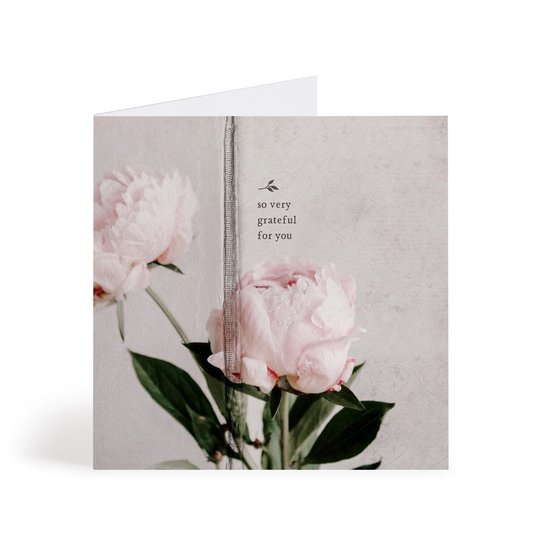 Pink Flowers Friendship Greeting Card
