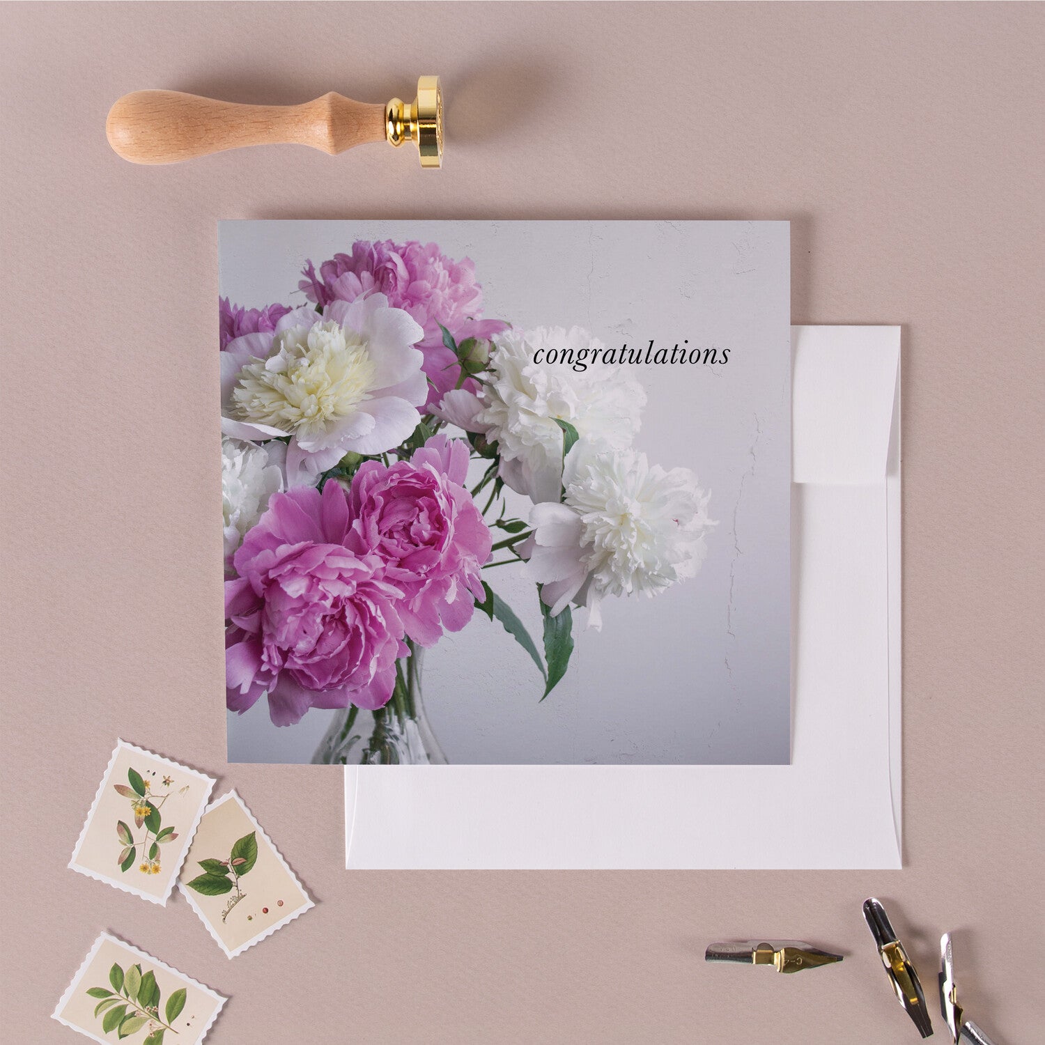Floral Bouquet Wedding Greeting Card