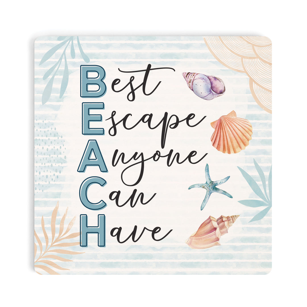 Beach Best Escape Anyone Can Have Ceramic Coaster