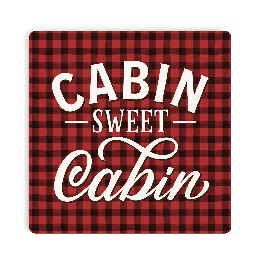 Cabin Sweet Cabin Ceramic Coaster