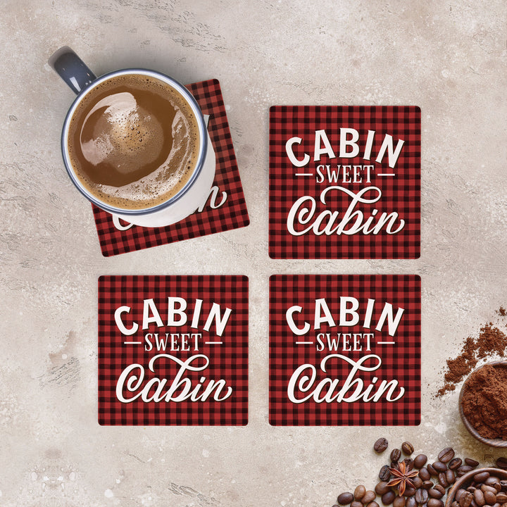 Cabin Sweet Cabin Ceramic Coaster