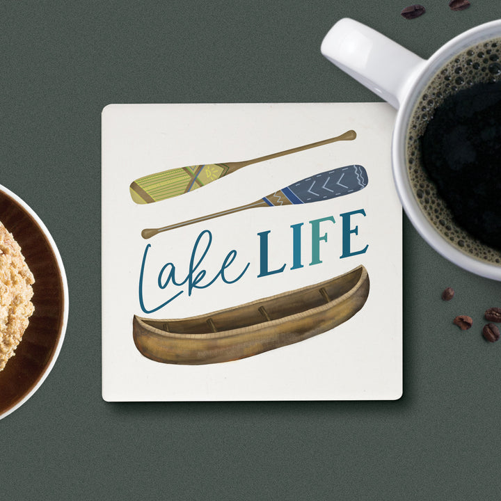Lake Life Ceramic Coaster