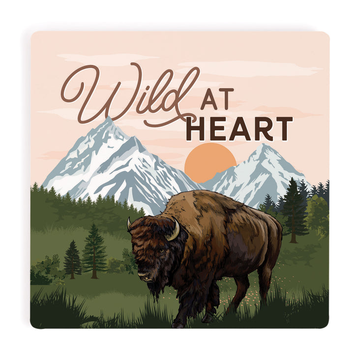 Wild At Heart Ceramic Coaster