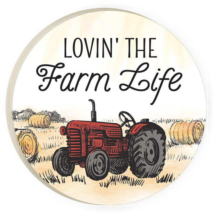 Lovin' The Farm Life Round Coaster