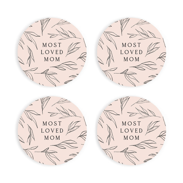 Most Loved Mom Coaster
