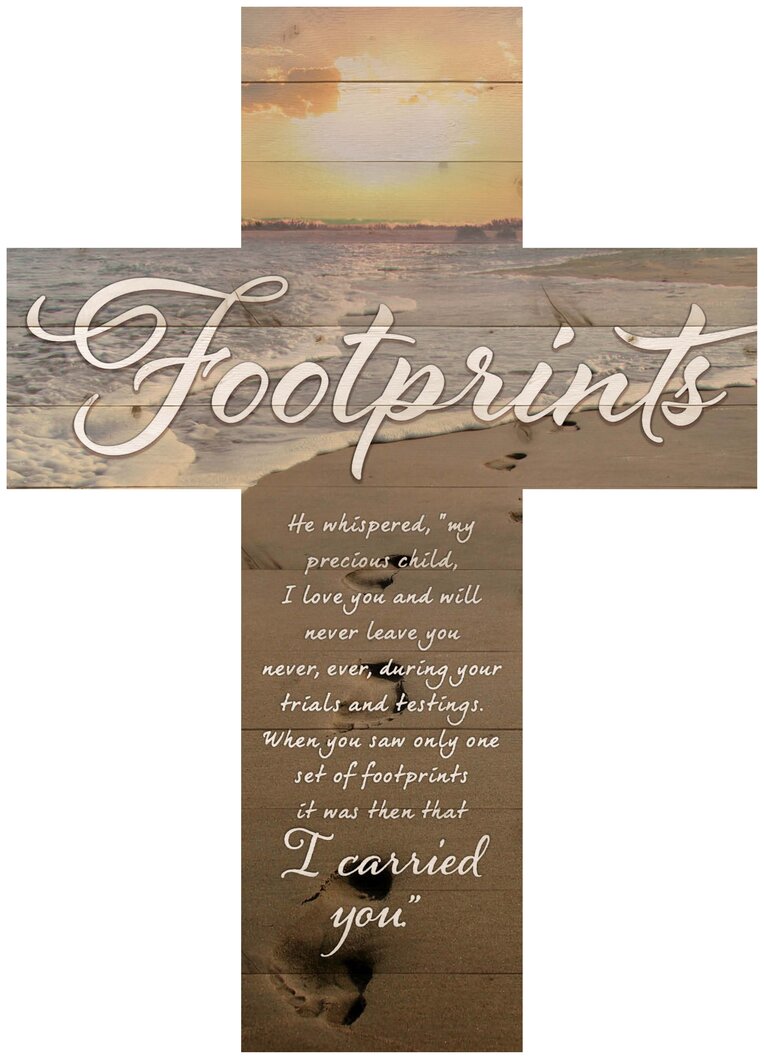Footprints Cross Décor