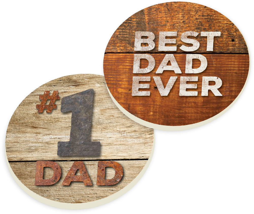 Best Dad Ever Car Coaster 2-Pack