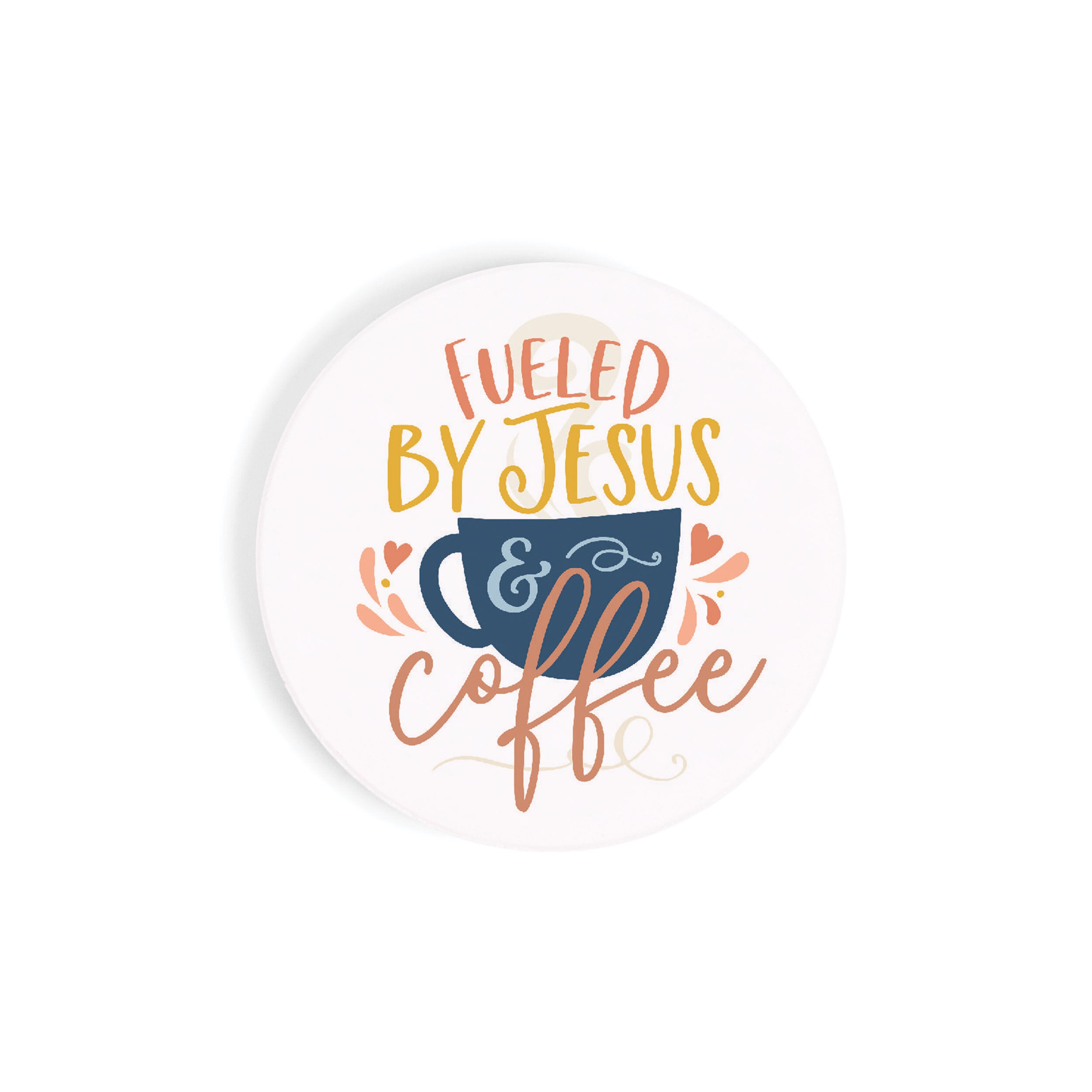 Fueled By Jesus And Coffee Car Coaster