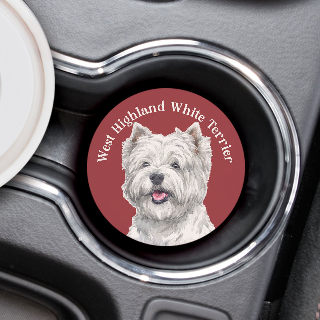 West Highland White Terrier Car Coaster Single Pack