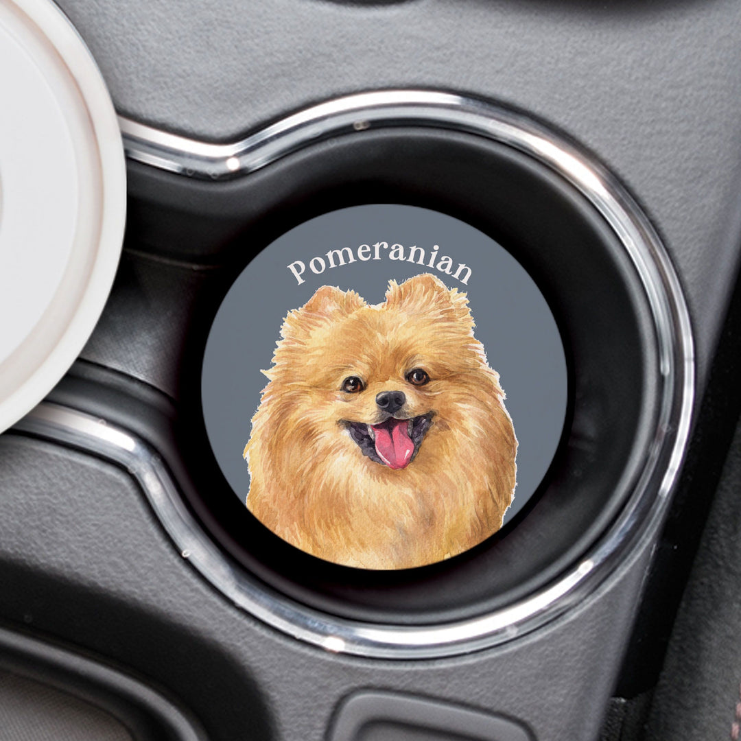 Pomeranian Car Coaster Single Pack