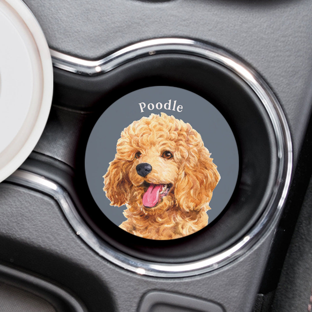 Poodle Car Coaster Single Pack