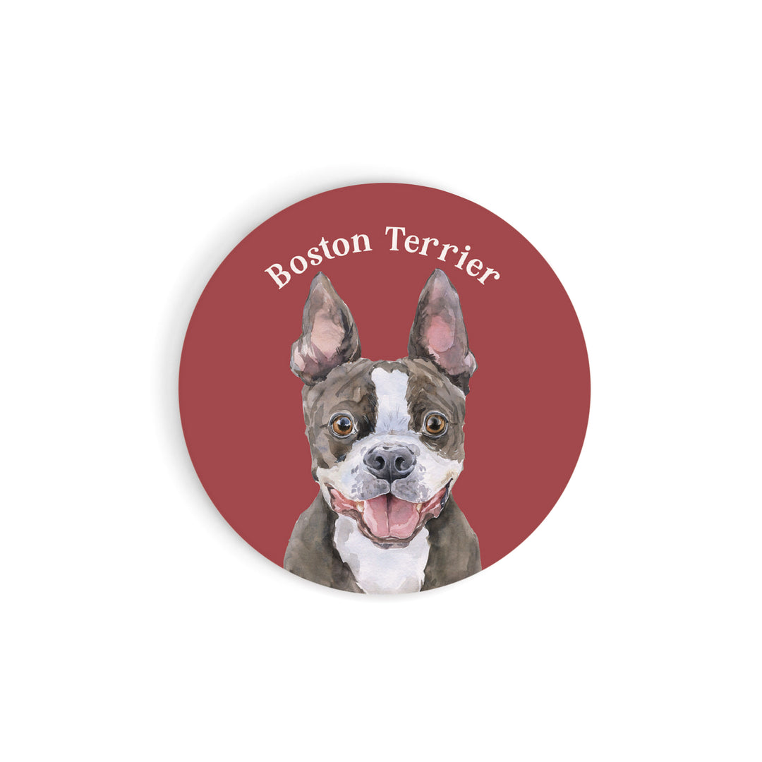 Boston Terrier Car Coaster Single Pack