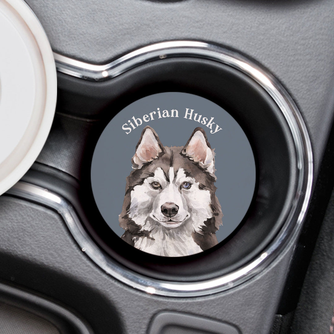 Siberian Husky Car Coaster Single Pack