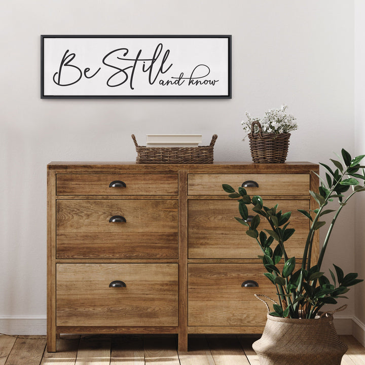 Be Still And Know Framed Canvas