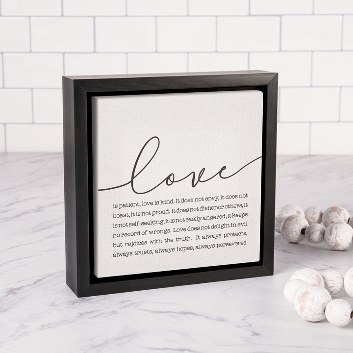Love Is Patient Love Is Kind Framed Canvas