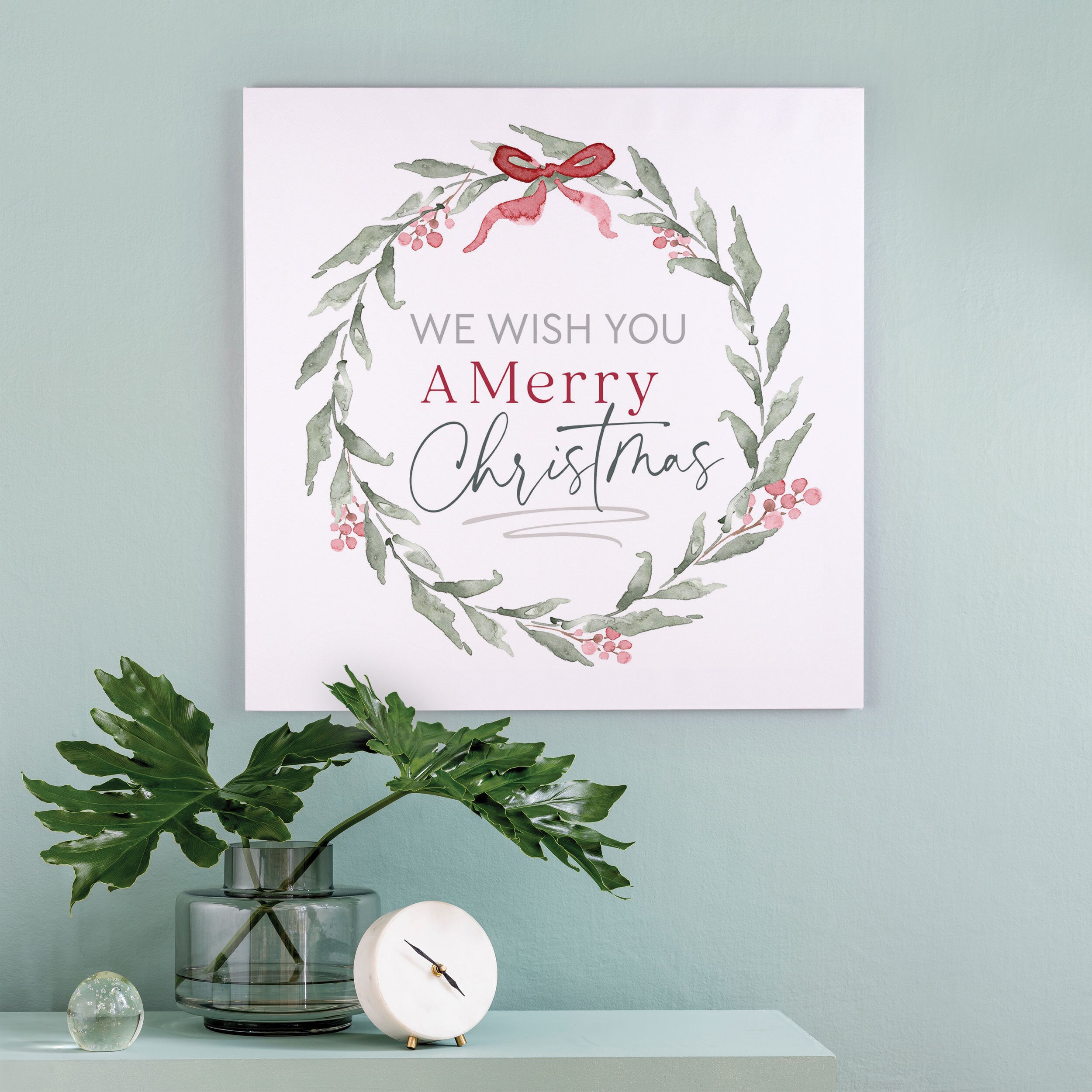 **We Wish You A Merry Christmas Canvas Décor