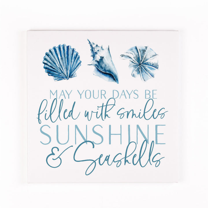 May Your Days Be Filled With Smiles Sunshine And Seashells Canvas Décor
