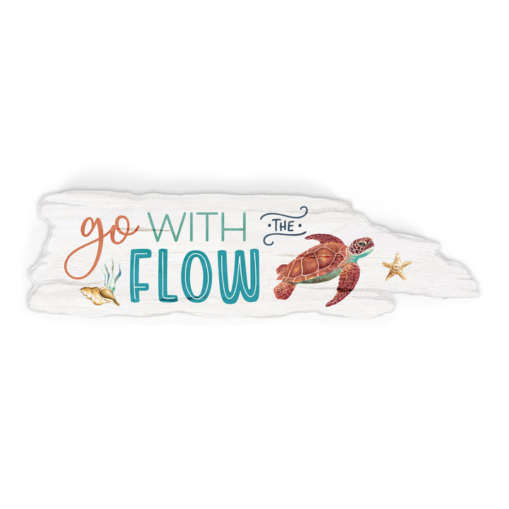 Go With The Flow Driftwood Sign