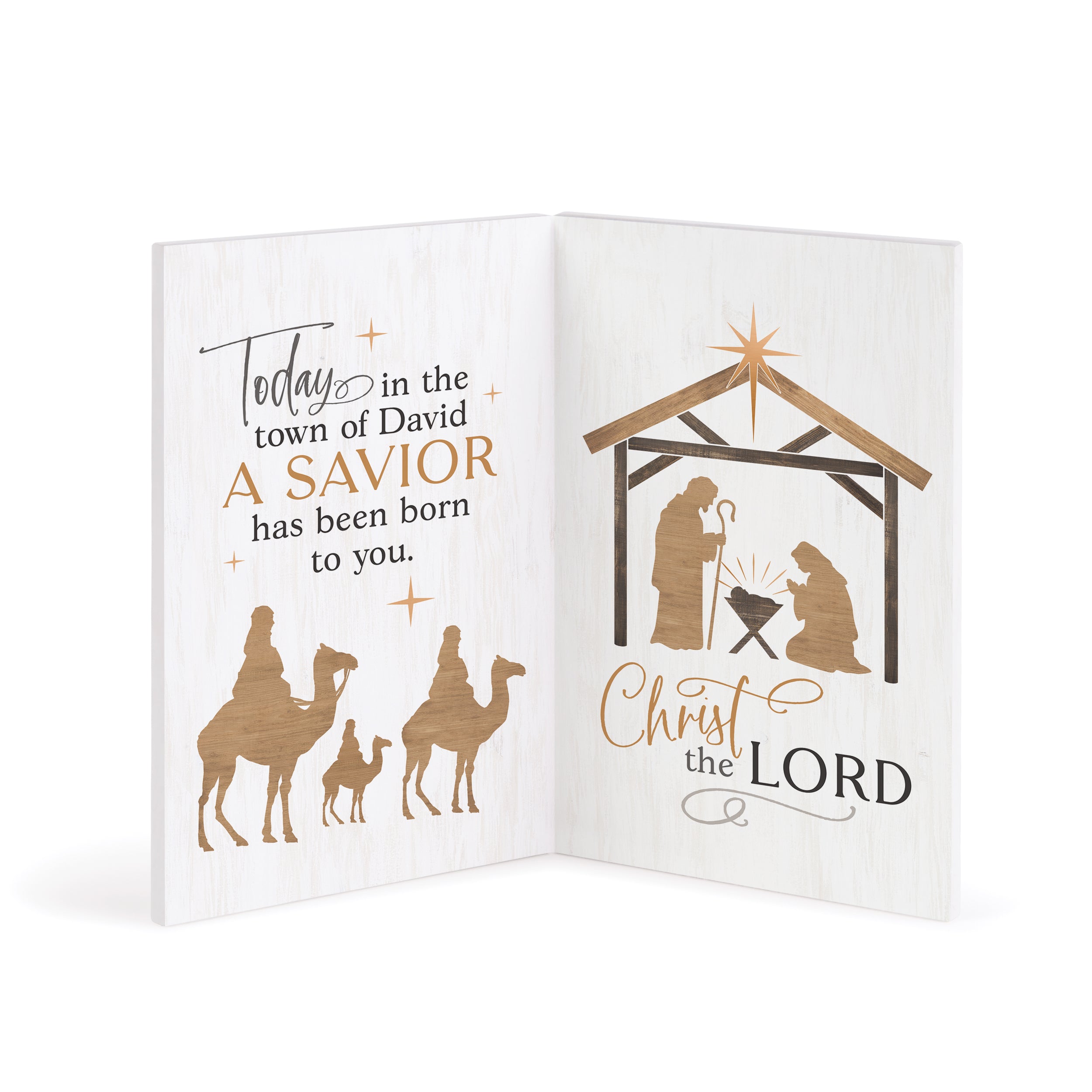 For Unto Us A Child Is Born Wooden Keepsake Card