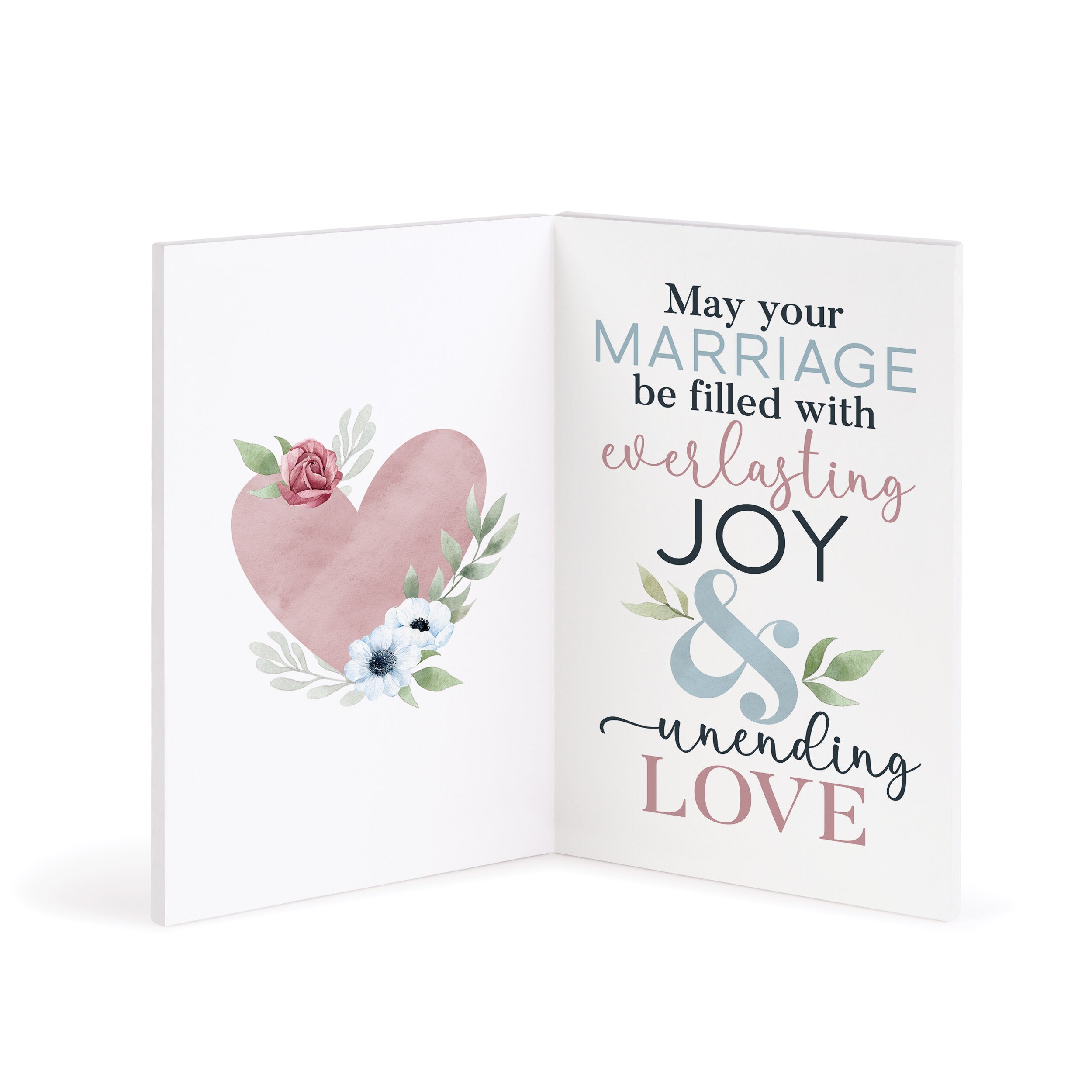 & The Two Shall Become One Wooden Keepsake Card