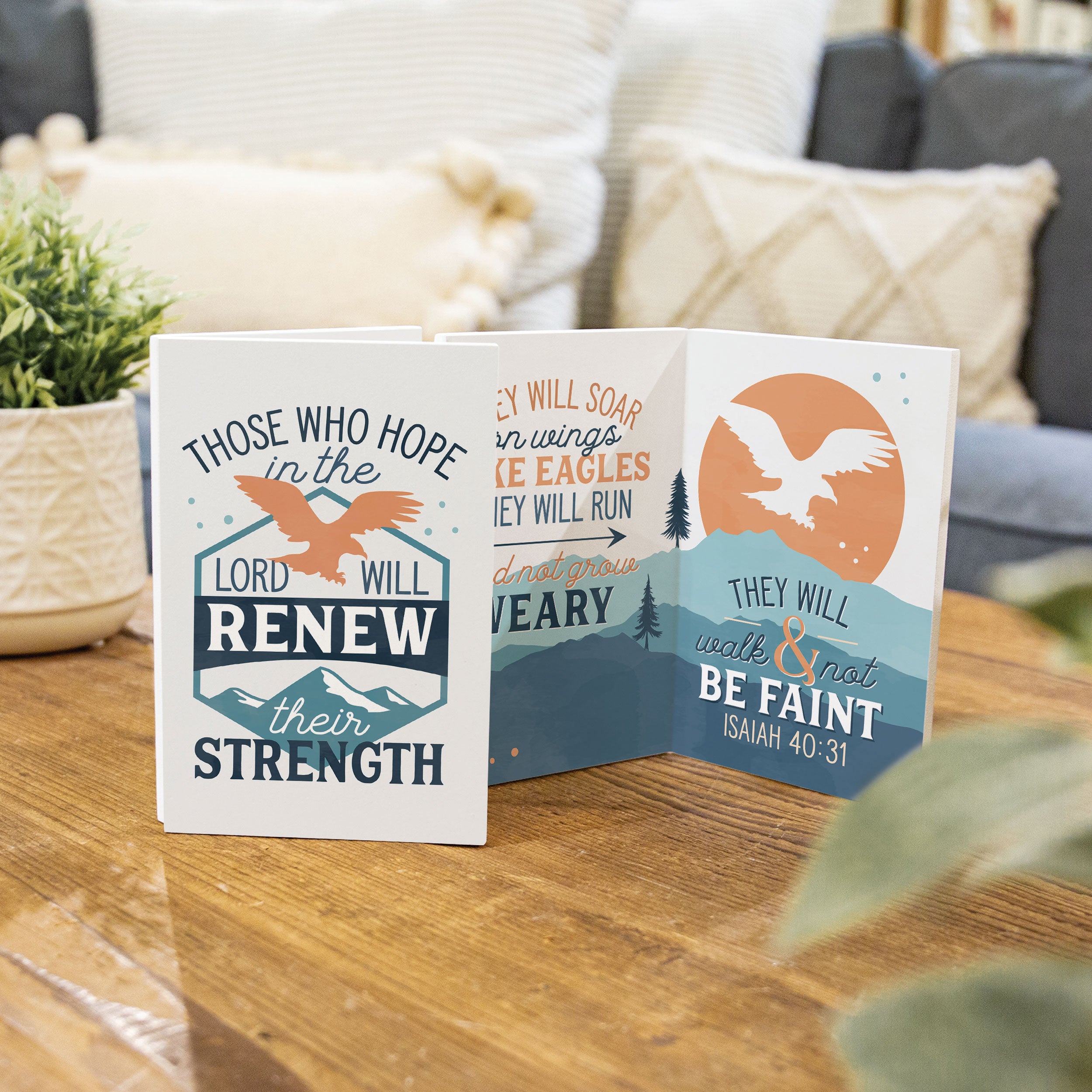 **Those Who Hope In The Lord Will Renew Their Strength Wooden Keepsake Card