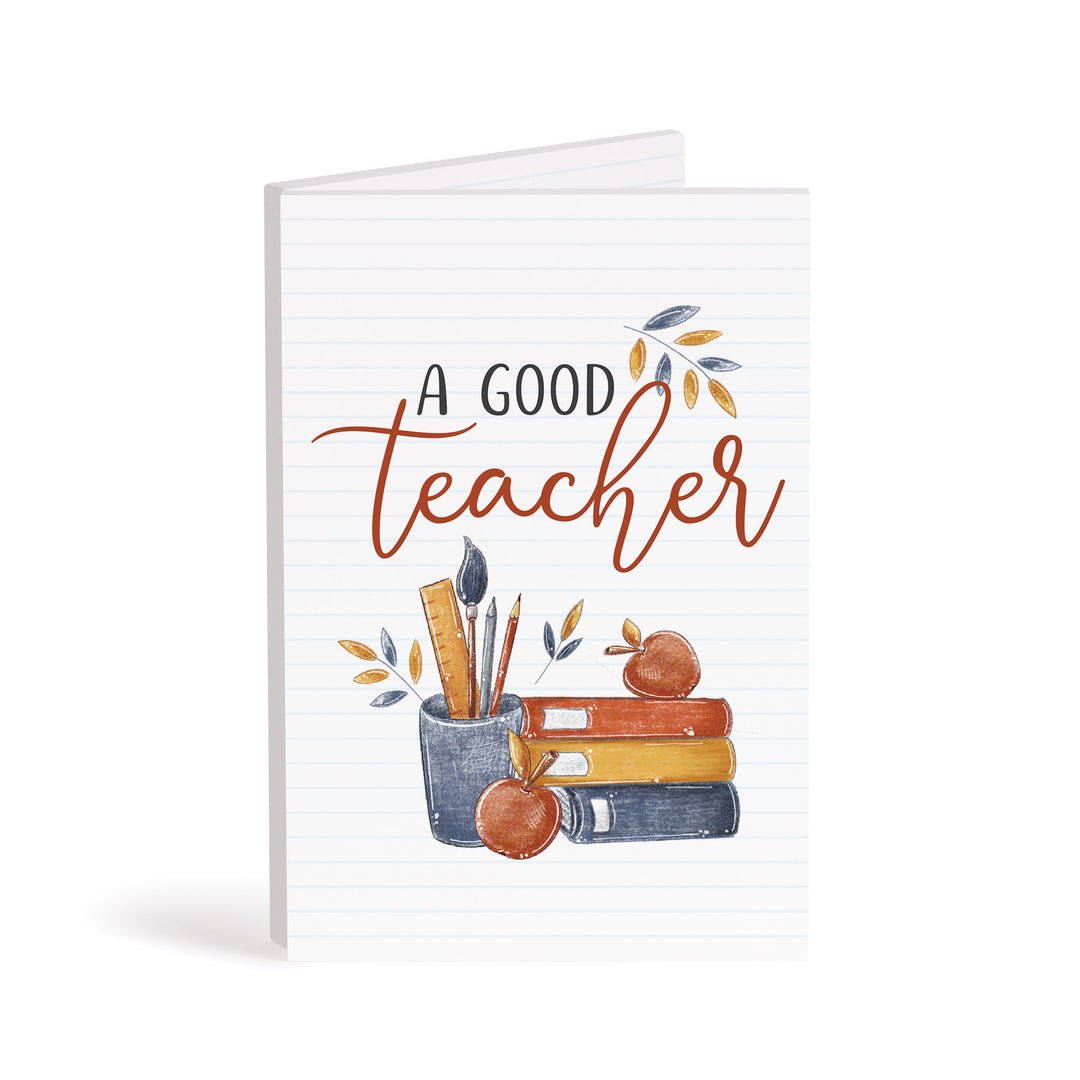 A Good Teacher Motivates The Body Inspires The Mind Wooden Keepsake Card