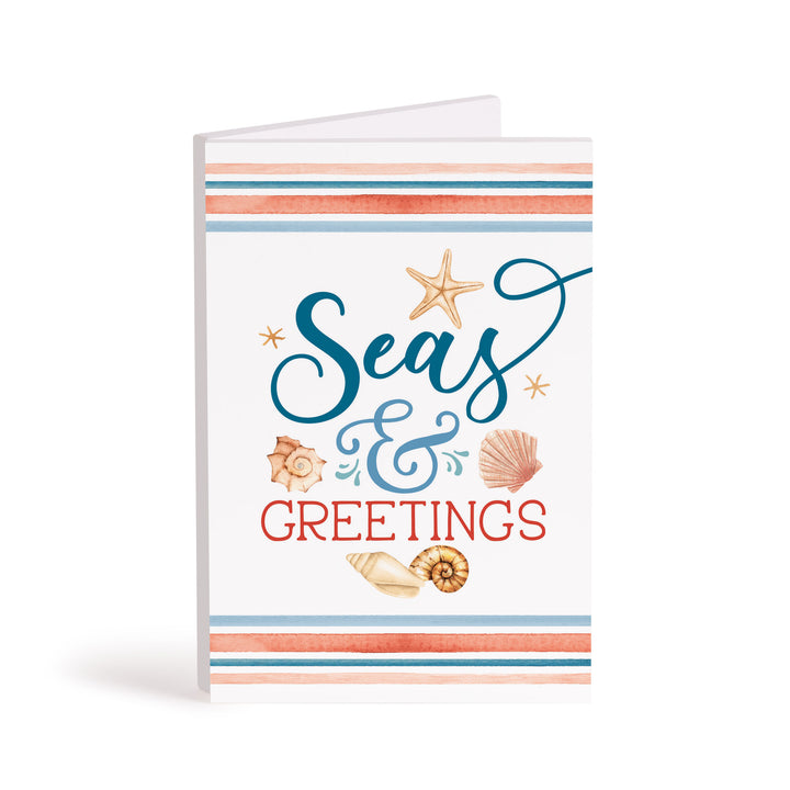 Seas And Greetings Wooden Keepsake Card