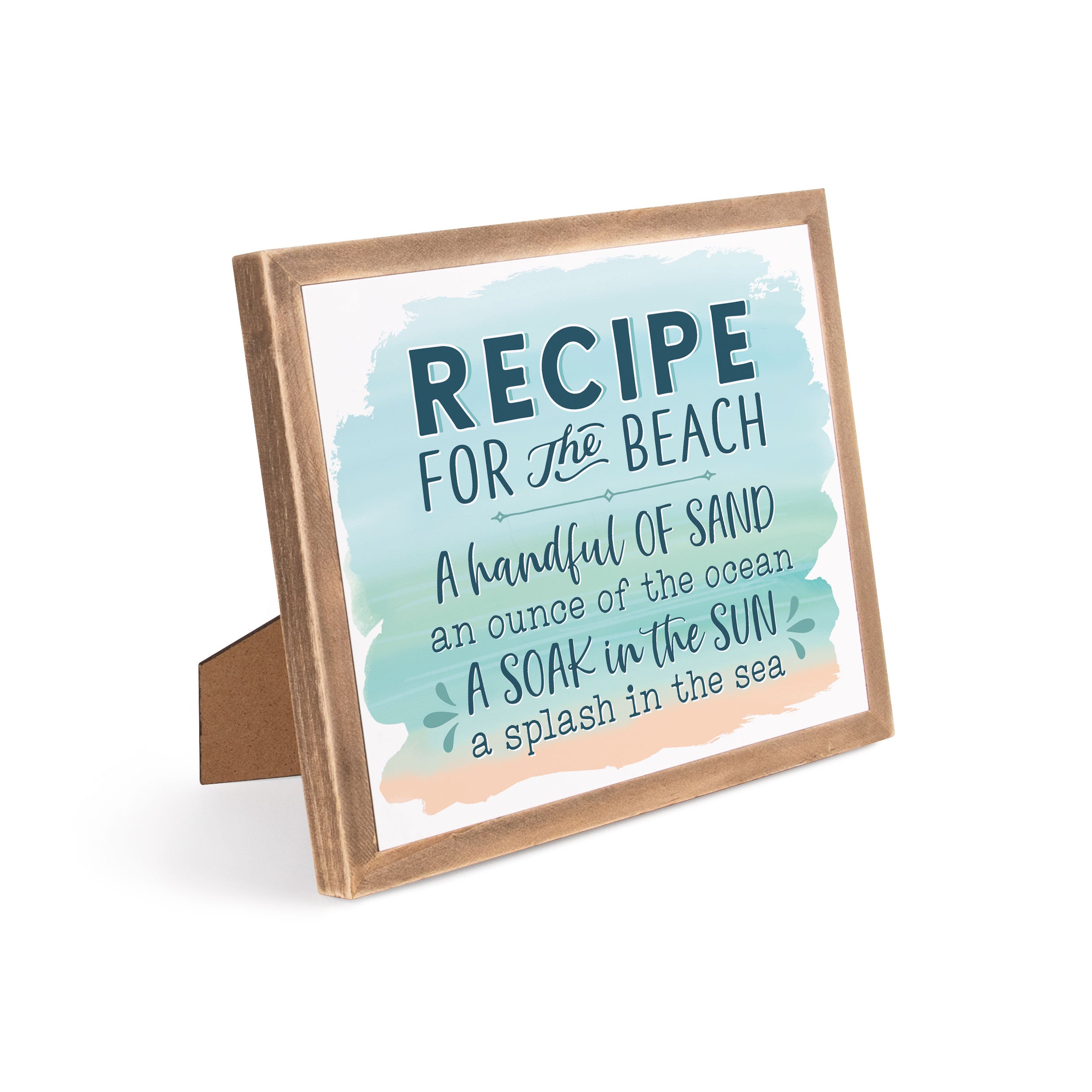 Recipe For The Beach Framed Art with Easel