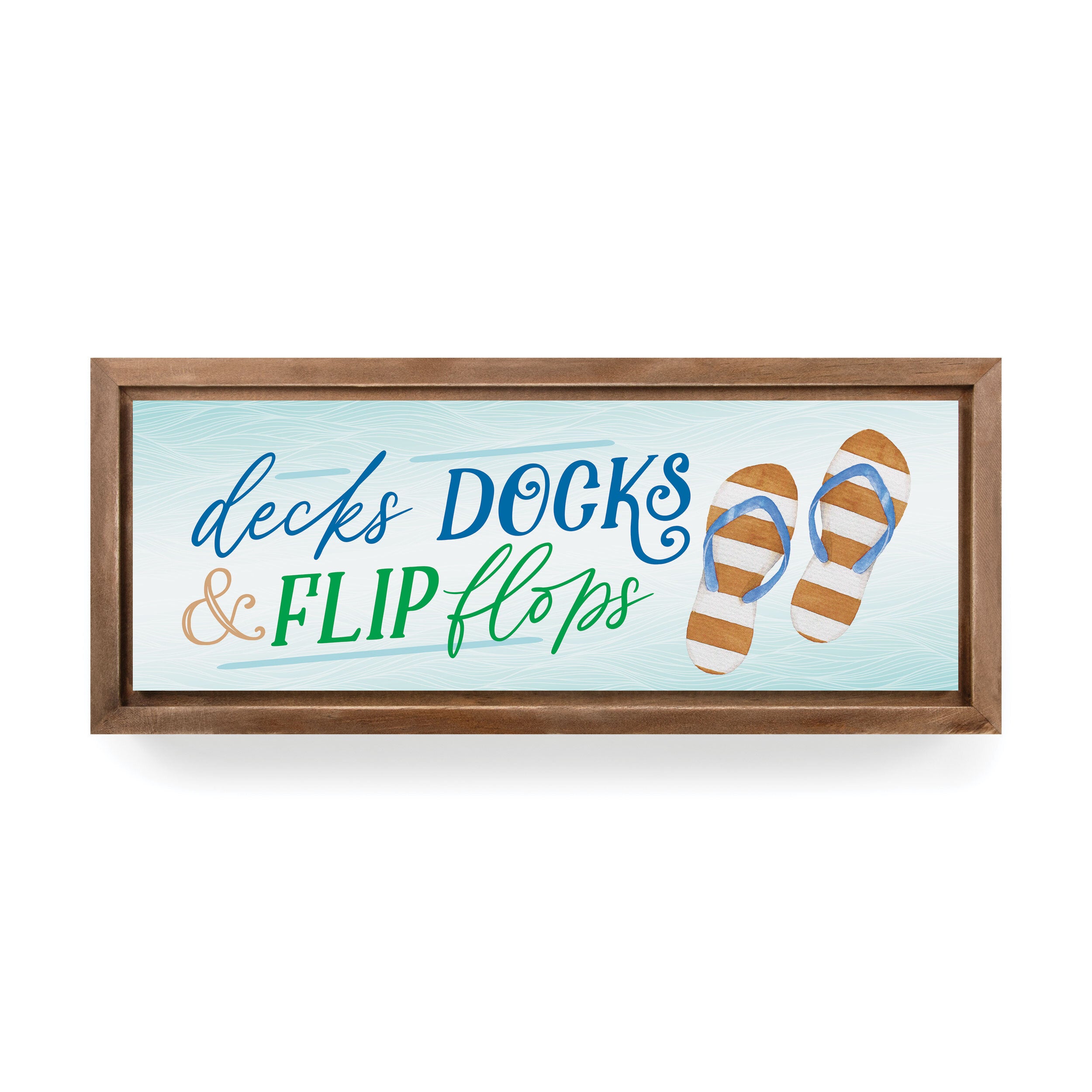 Decks, Docks & Flip Flops Framed Art