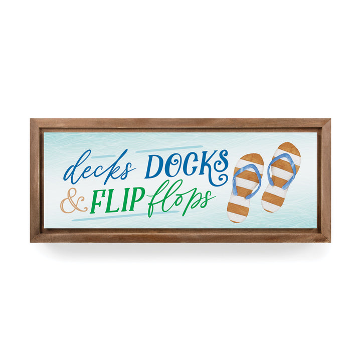 Decks, Docks & Flip Flops Framed Art