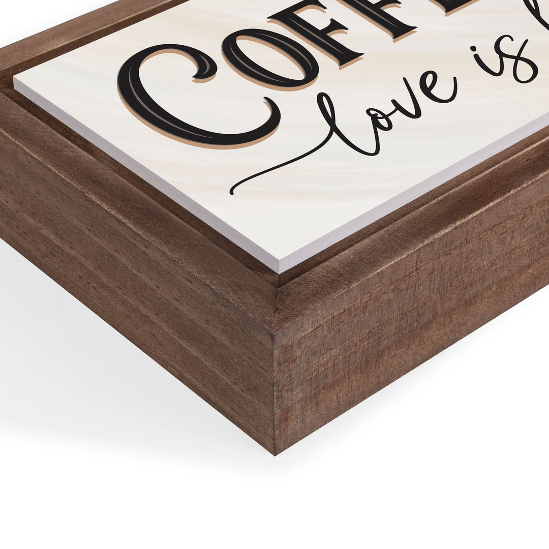 Coffee Bar Love Is Brewing Framed Art