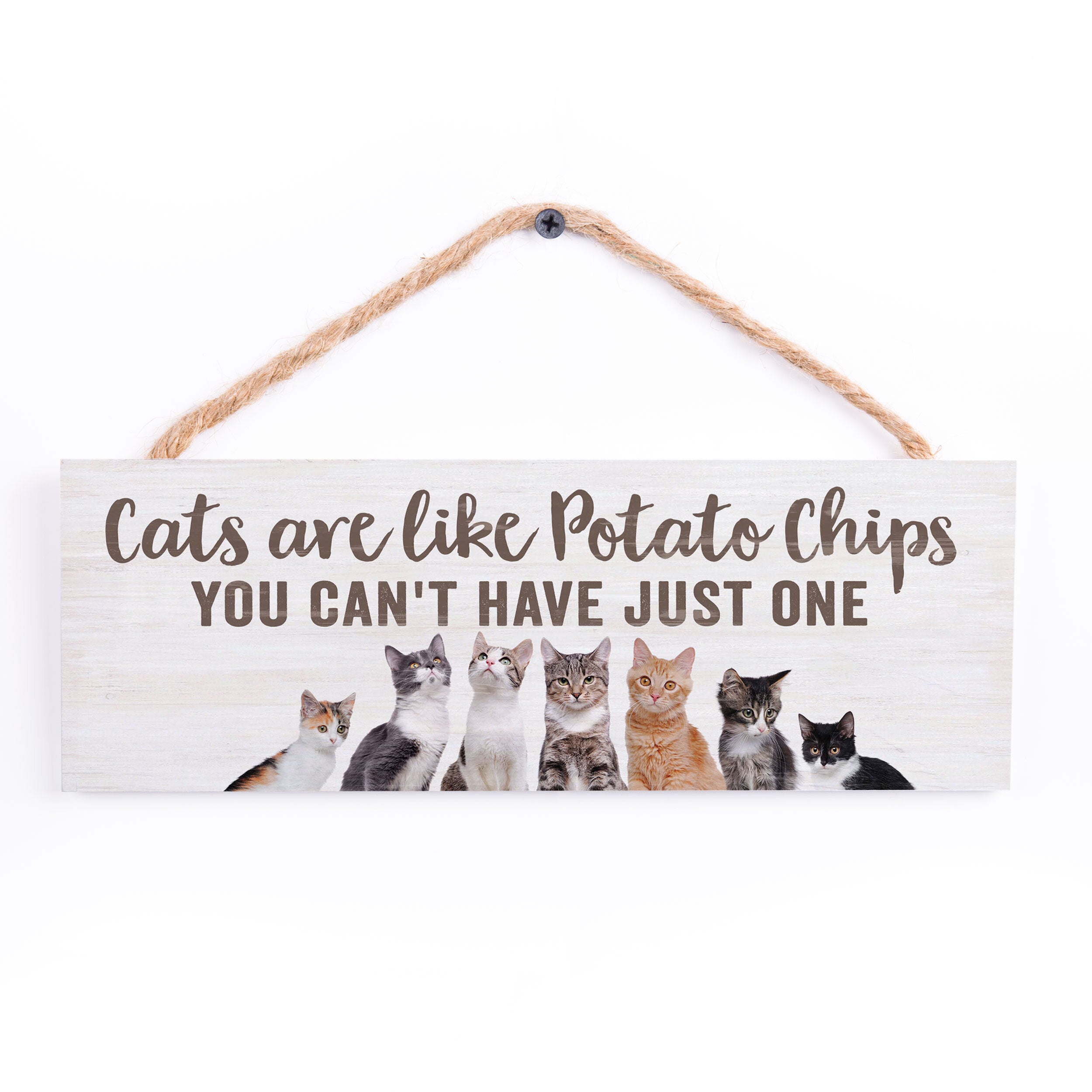 Cats Are Like Potato Chips You Can't Have Just One String Sign