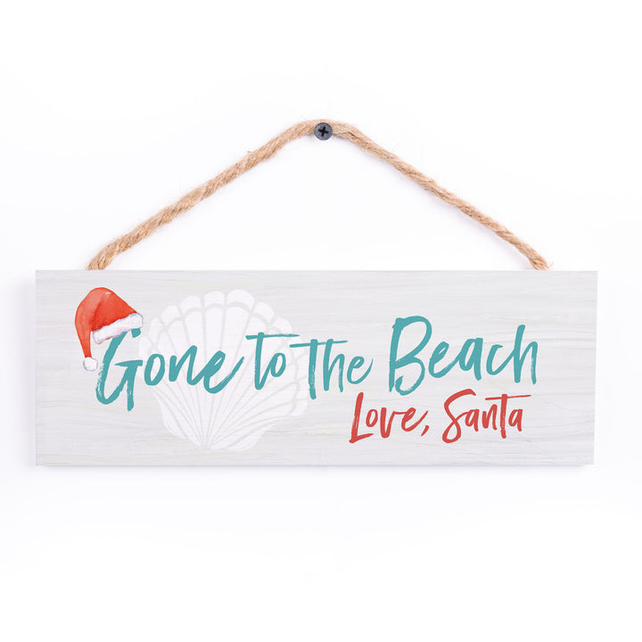 Gone To The Beach, Love Santa String Sign