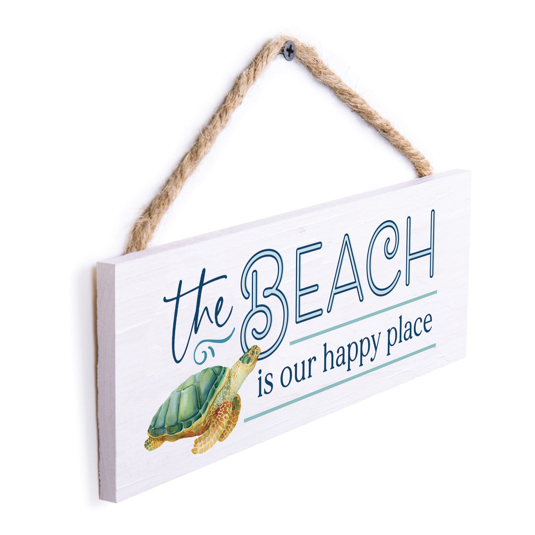 The Beach is Our Happy Place String Sign