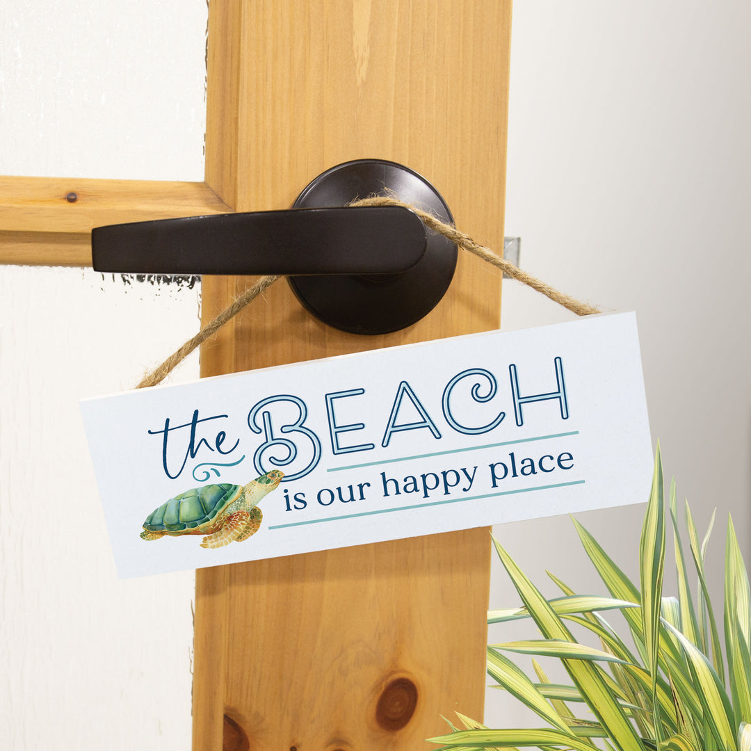 The Beach is Our Happy Place String Sign