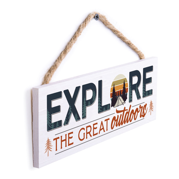 Explore The Great Outdoors String Sign