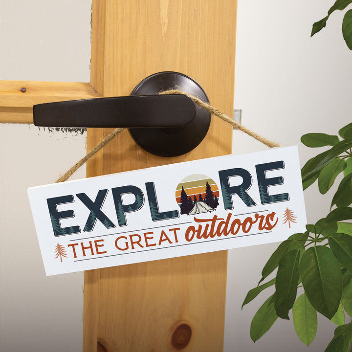 Explore The Great Outdoors String Sign