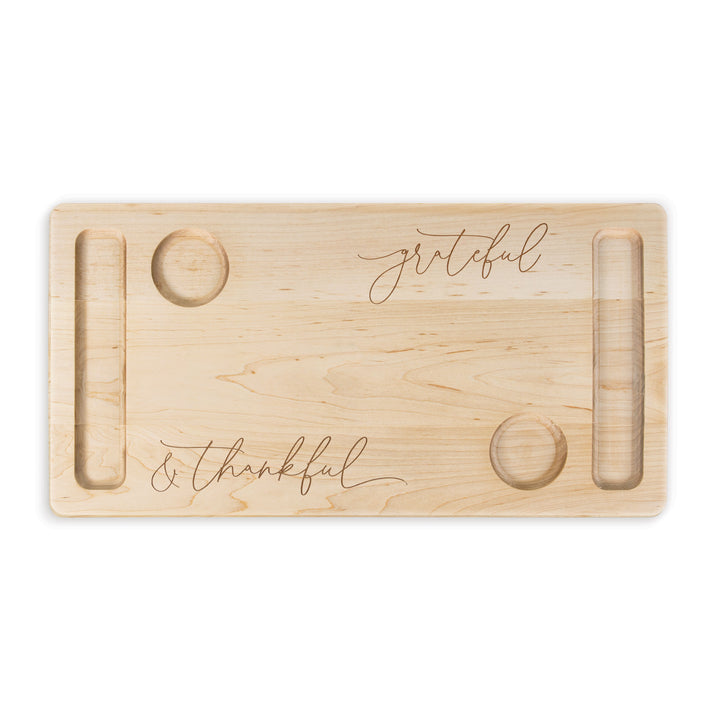 Grateful And Thankful Maple Serving Board