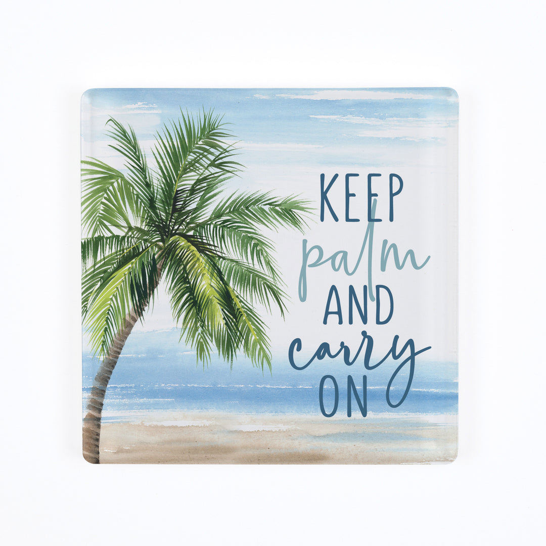 Keep Palm And Carry On Acrylic Square Magnet