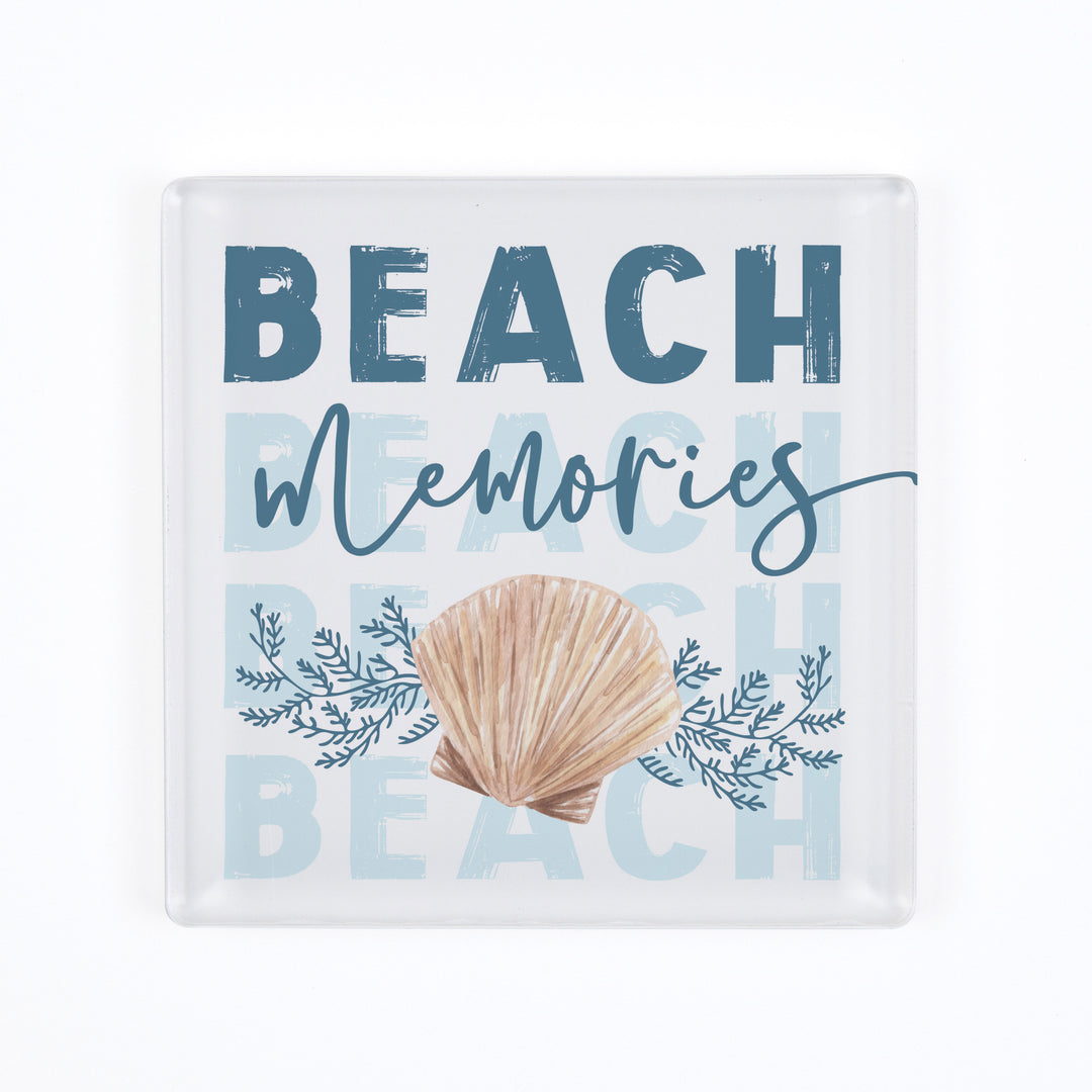Beach Memories Acrylic Square Magnet