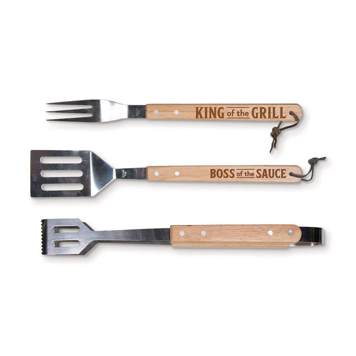 King Of The Grill Boss Of The Sauce BBQ Tool Set, 3Pc.