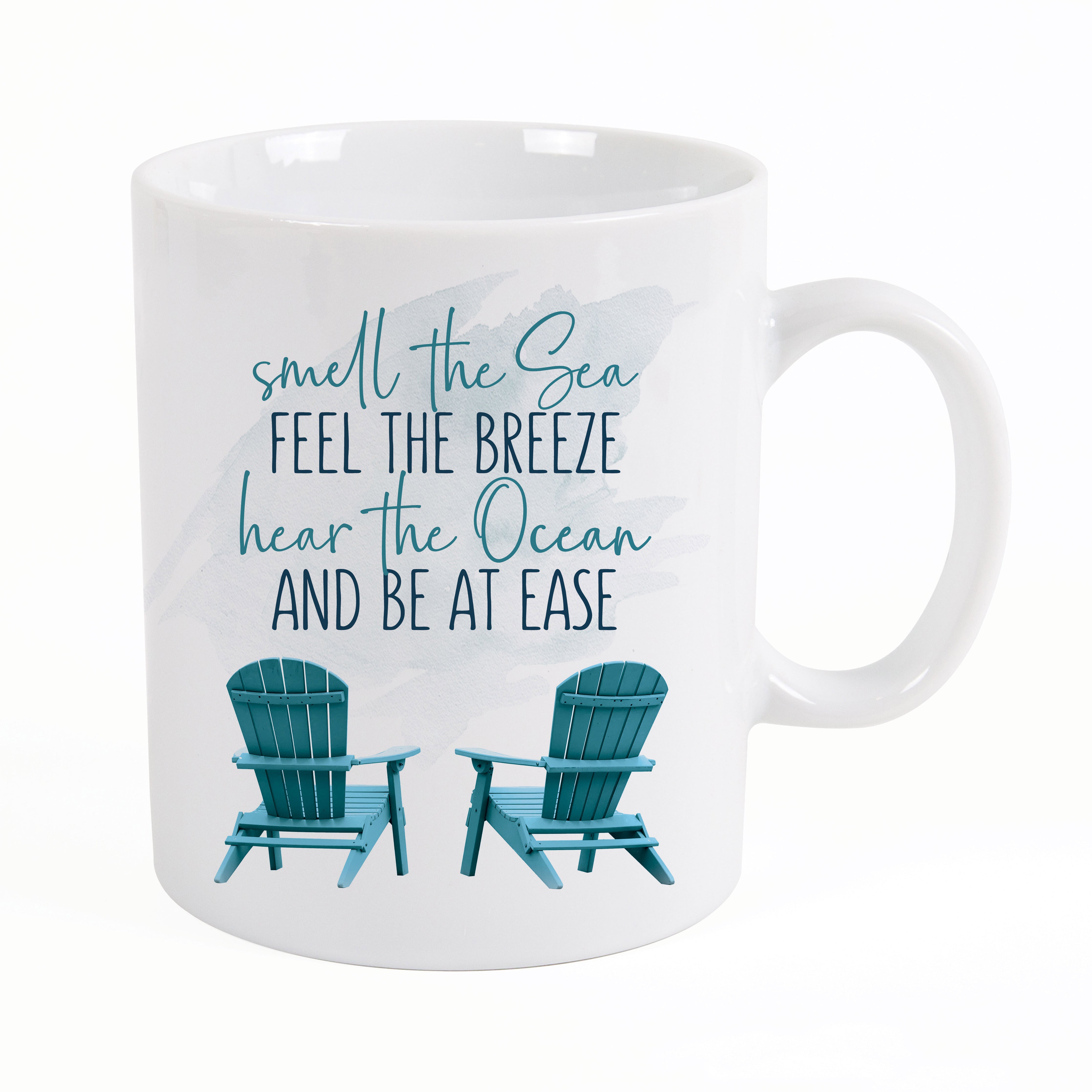 Smell the Sea Feel the Breeze Hear the Ocean Be At Ease Mug