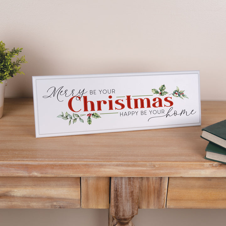 Merry Be Your Christmas Happy Be Your Home Ornate Tabletop Décor