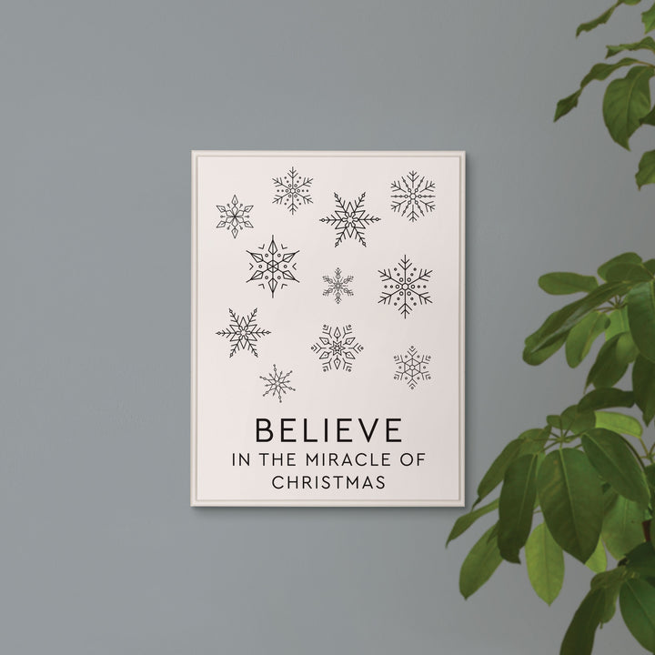 Believe In The Miracle Of Christmas Ornate Wall Décor