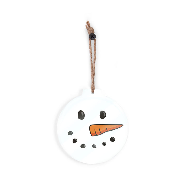 Snowman Face Acrylic Ornament