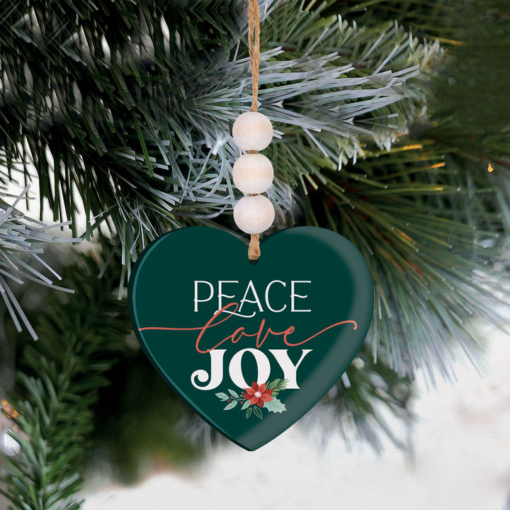 Peace Love Joy Acrylic Ornament